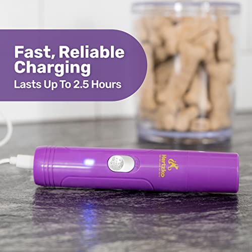 Electric Dog Nail Grinder by Hertzko â Painless Nail Tool for Puppies, Small Medium & Large Dogs & Cats - Cordless, Portable Dog Nail Trimmer, Clipper - Recharges with Included Micro USB Wire
