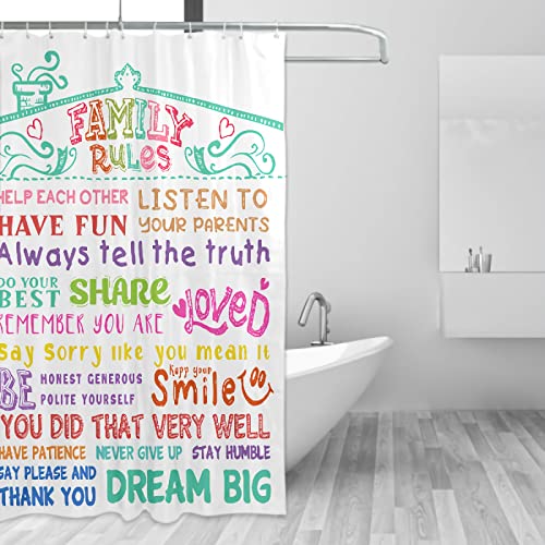 DZGlobal Christmas Shower Curtain for Kids Cartoon Shower Curtains for Bathroom Accessories 3D Printing Hilarious Red Bath Decor Fabric with 12 Plastic Hooks