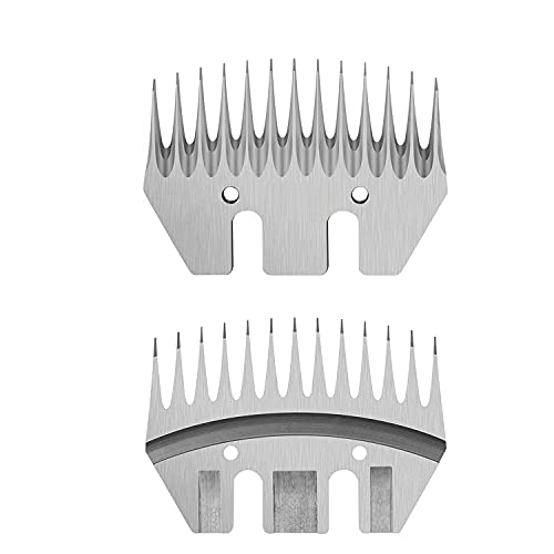 Dragro Sheep Clippers Replacement Blades, Professional Stainless Steel Clipper Blades for Thick Coat Animals
