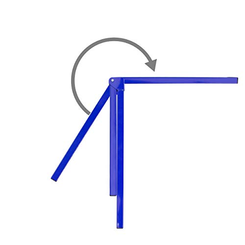 Downtown Pet Supply - Portable Dog Grooming Arm with Loop & Clamp for Pet Grooming Table - Dog Grooming Supplies 27in Foldable Blue Steel Arm with S/M (19 or 21in) No Sit Haunch Holder