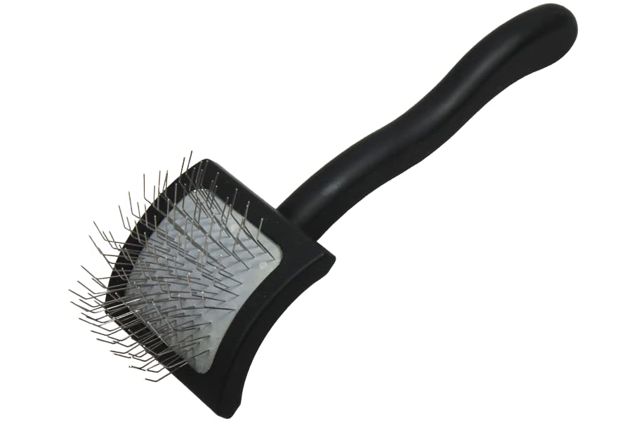 Chris Christensen Baby K Dog Slicker Brush, Groom Like a Professional, Fluff Detangle Style, Saves Time Energy, Black, Small