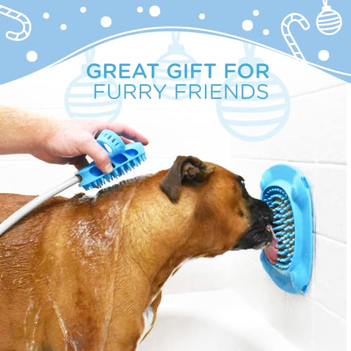 Aquapaw Slow Treater XL Treat-Dispensing Lick Mat for Large Dogs â Suctions to The Wall or Floor for Pet Bathing, Grooming and Training