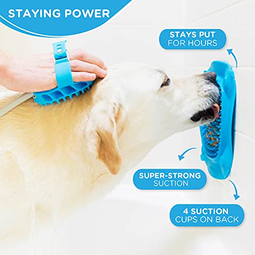 Aquapaw Slow Treater XL Treat-Dispensing Lick Mat for Large Dogs â Suctions to The Wall or Floor for Pet Bathing, Grooming and Training