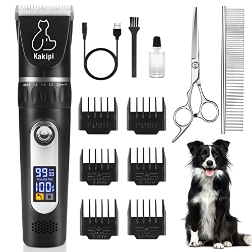 Cordless Dog Grooming Kit with LED Display