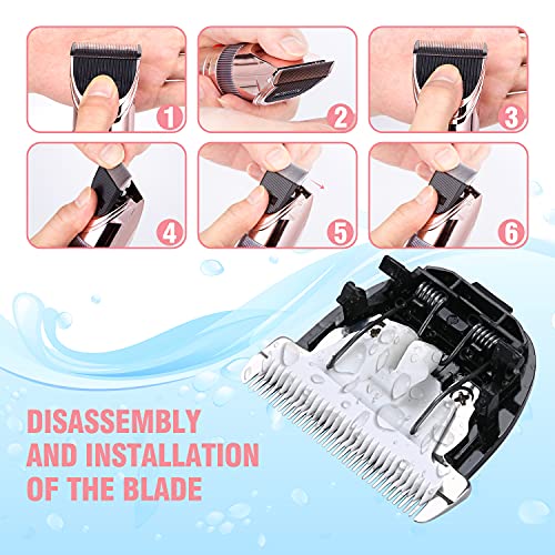 Audoc Heavy Duty Pet Professional Dog Grooming Clippers Low Noise Dog Shaver Clippers High Power Dog Clipper for Thick Heavy Coats Plug-in Pet Trimmer with Guard Combs for Dogs Cats Other Animals
