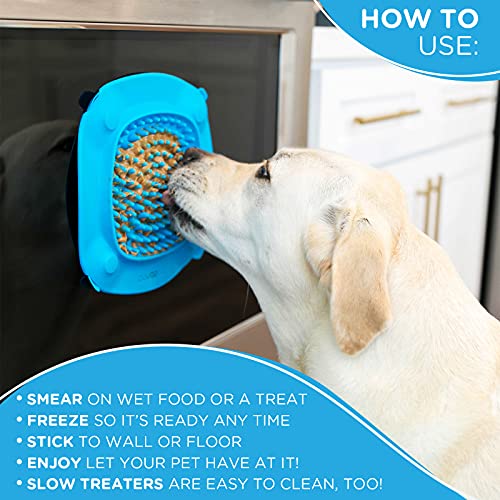 Aquapaw Slow Treater XL Treat-Dispensing Lick Mat for Large Dogs â Suctions to The Wall or Floor for Pet Bathing, Grooming and Training