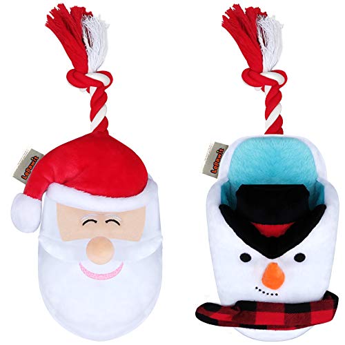 Christmas Dog Plush Toy Set for Medium Large Dogs