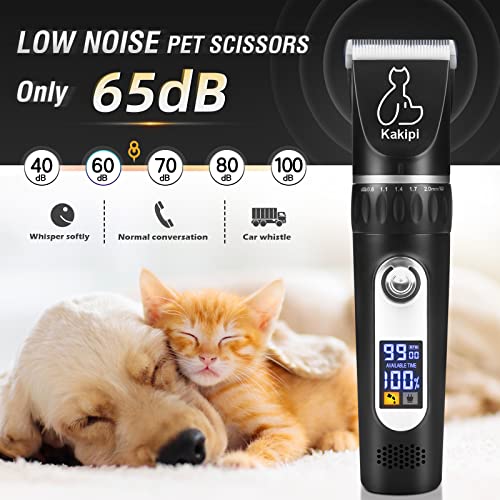 Cordless Dog Grooming Kit with LED Display