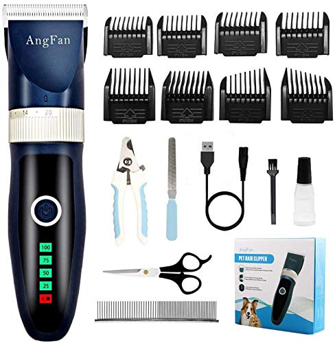 Â Dog Hair Clippers Dog Clippers For Grooming 16pcs Dog Grooming Kit For Small Dogs Grooming Clippers Supplies Profesional Pet Cat Dog Shaver Clippers Cordless Noiseless Rechargeable Trimmers For DogsÂ 