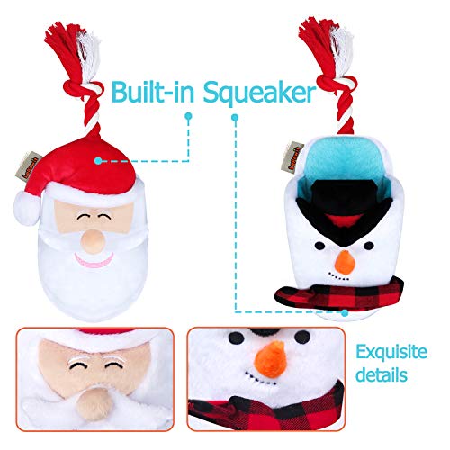 Christmas Dog Plush Toy Set for Medium Large Dogs