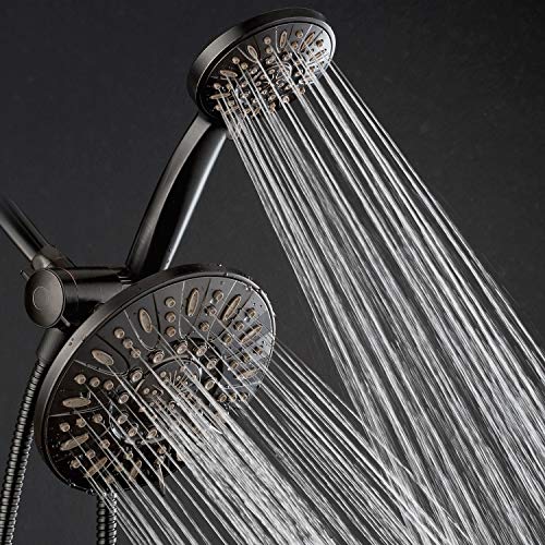 AquaDance Oil Rubbed Bronze 7" Premium High Pressure 3-Way Rainfall Combo with Extra Long 72 inch Hose â Enjoy Luxury 6-Setting Rain Showerhead and Matching Hand Held Shower Separately or Together