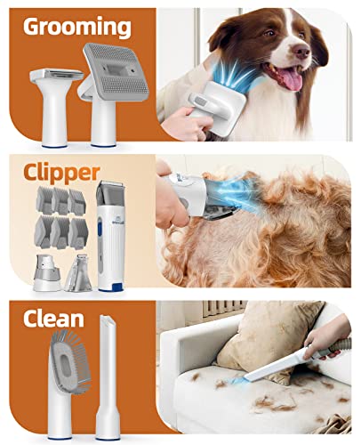 Dog Hair Vacuum & Grooming Kit: 7 Tools