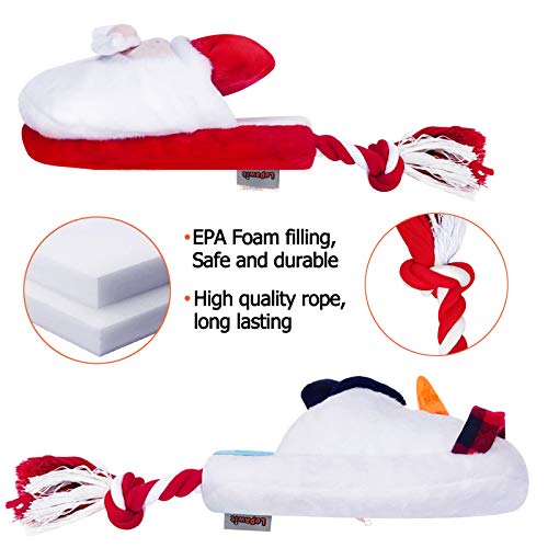 Christmas Dog Plush Toy Set for Medium Large Dogs