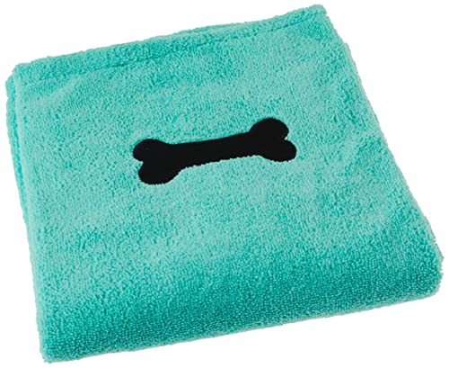 Bone Dry Embroidered Pet Towel, 44 x 27.5", Green