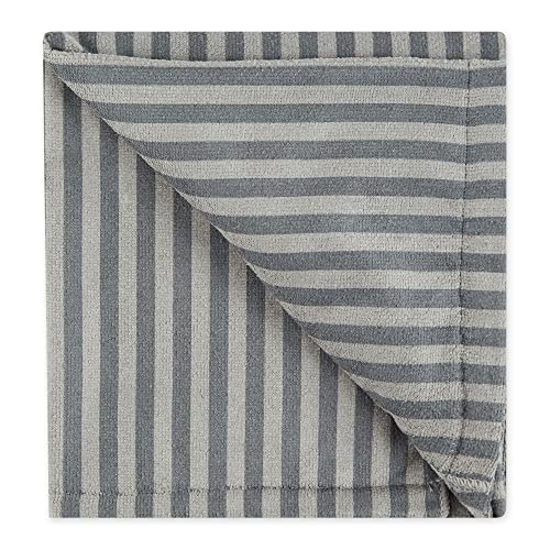 Bone Dry Embroidered Pet Towel, 44 x 27.5", Striped Gray