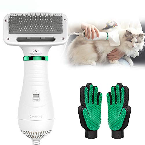 Dog Hair Dryer Pet Dryer Professional Grooming Blower Dog Slicker Brush for Medium Pet Small Dog Cat