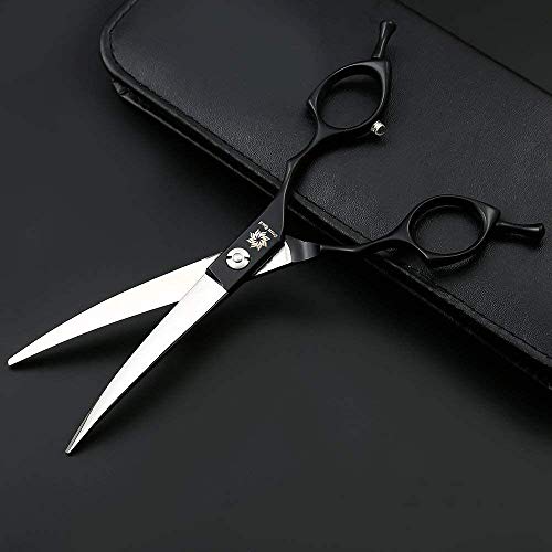 Black Curved Blade Pet Grooming Scissors - 6.5