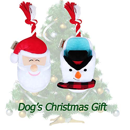 Christmas Dog Plush Toy Set for Medium Large Dogs