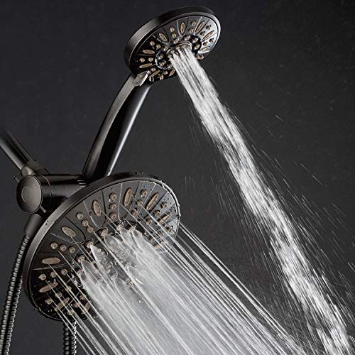 AquaDance Oil Rubbed Bronze 7" Premium High Pressure 3-Way Rainfall Combo with Extra Long 72 inch Hose â Enjoy Luxury 6-Setting Rain Showerhead and Matching Hand Held Shower Separately or Together