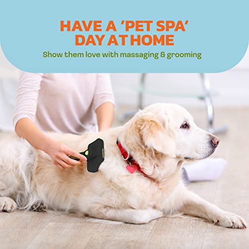 Dog or Cat Brush for Shedding and Grooming â Premium Self Cleaning Slicker Brush, Easy to Clean Comb for Long or Short Haired Dogs - Large or Small Pet, Hair Deshedding Supplies