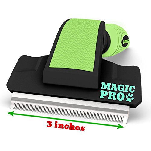 Anshar Dog Brush for Shedding and Grooming - Deshedding Brush Tool for Long and Short Hair - Shedding Blade, Grooming Supplies for Cats and Dogs - Small-Medium