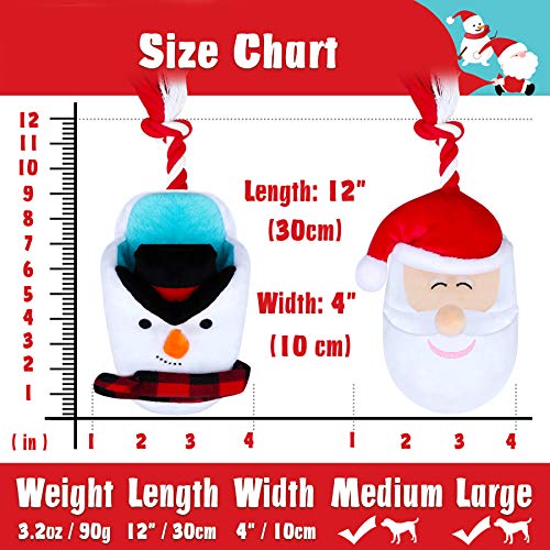 Christmas Dog Plush Toy Set for Medium Large Dogs