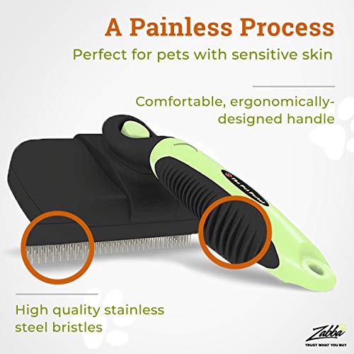 Dog or Cat Brush for Shedding and Grooming  Premium Self Cleaning Slicker Brush, Easy to Clean Comb for Long or Short Haired Dogs - Large or Small Pet, Hair Deshedding Supplies