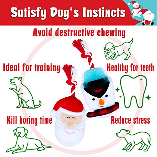 Christmas Dog Plush Toy Set for Medium Large Dogs