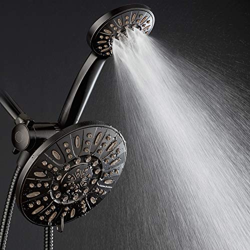 AquaDance Oil Rubbed Bronze 7" Premium High Pressure 3-Way Rainfall Combo with Extra Long 72 inch Hose â Enjoy Luxury 6-Setting Rain Showerhead and Matching Hand Held Shower Separately or Together