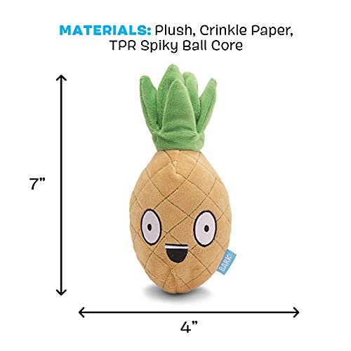 BarkBox 2-in-1 Interactive Plush Puzzle Dog Toys - Squeaky Pet and Puppy Enrichment Toys for Small, Medium, and Large Dogs | Penny The Pineapple