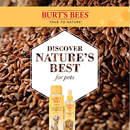 Burt's Bees for Pets Combo Pack: Tearless 2 in 1 Shampoo and Conditioner and Spray for Puppies with Buttermilk & Linseed Oil | Cruelty Free, Sulfate & Paraben Free, pH Balanced for Dogs (Bundle22)