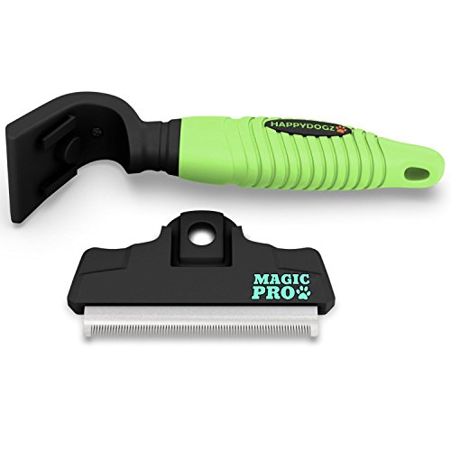 Anshar Dog Brush for Shedding and Grooming - Deshedding Brush Tool for Long and Short Hair - Shedding Blade, Grooming Supplies for Cats and Dogs - Small-Medium