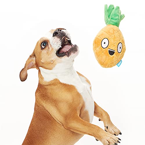 BarkBox 2-in-1 Interactive Plush Puzzle Dog Toys - Squeaky Pet and Puppy Enrichment Toys for Small, Medium, and Large Dogs | Penny The Pineapple