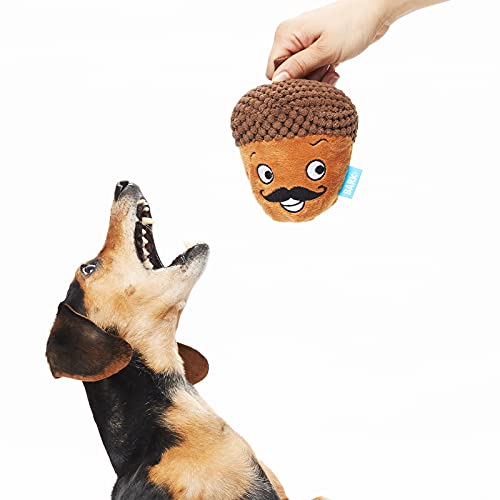 BarkBox 2-in-1 Interactive Plush Puzzle Dog Toys - Squeaky Pet and Puppy Enrichment Toys for Small, Medium, and Large Dogs | Monsieur Acorn