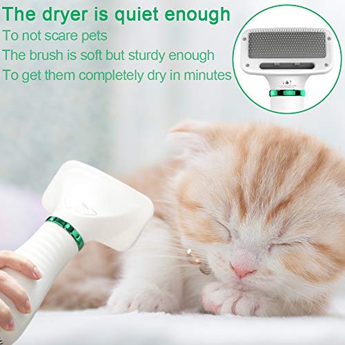 Dog Hair Dryer Pet Dryer Professional Grooming Blower Dog Slicker Brush for Medium Pet Small Dog Cat