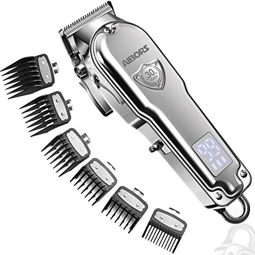 AIBORS Dog Clippers for Grooming for Thick Coats Heavy Duty Low Noise Rechargeable Cordless Pet Hair Grooming Clippers