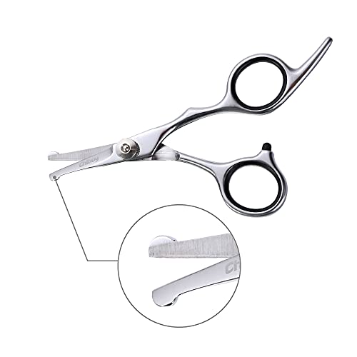 4CR Stainless Steel Pet Grooming Scissors Set for Dogs & Cats with Safety Round Tips Dog Cut Shear Kit Professional Home Grooming Tools - Pet Combs, Large & Small Dog Eye Cut
