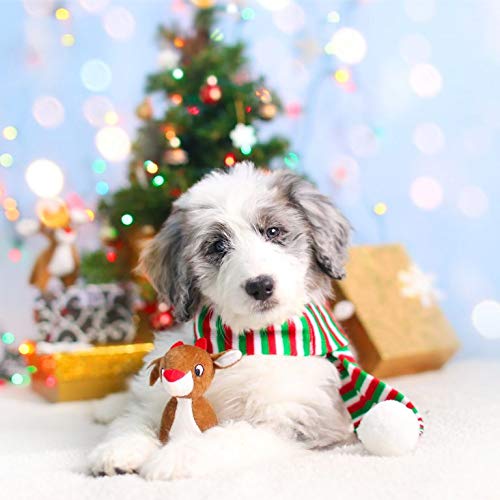 ZippyPaws - Holiday Burrow, Interactive Squeaky Hide and Seek Plush Dog Toy - Reindeer Miniz, 3 Pack