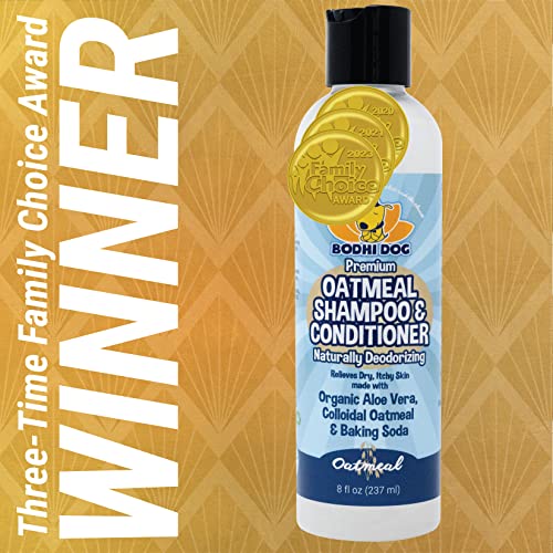 Organic Natural Oatmeal Dog Shampoo and Conditioner | Conditioning Deodorizing Formula for Dogs Cats & Pets | Treatment Wash Soothes Dry Itchy Skin | Aloe for Allergy Relief