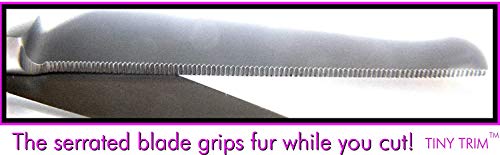 Tiny Trim - Ball-Tipped Small Pet Grooming Scissor - 4.5" Ear, Nose, Face, Paw - for Cats, Dogs, and all Pets - Green