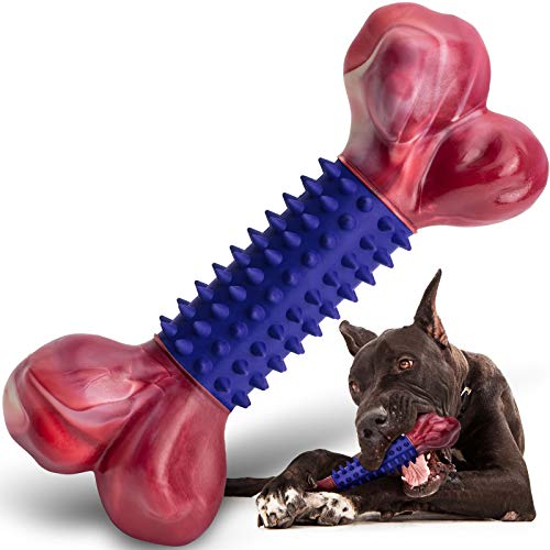 Tough Dog Toys for Aggressive Chewers Large Breed, Apasiri Dog Chew Toys, Durable Dog Toys, Dog Bones Made with Nylon and Rubber, Big Indestructible Dog Toy, Medium Puppy Chew Toys Teething chew Toys
