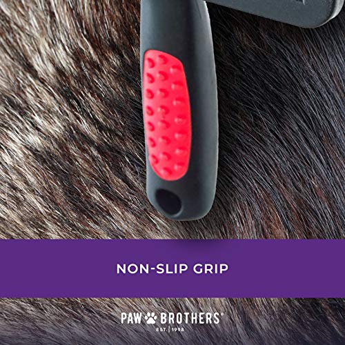 Ryan's Pet Supplies Paw Brothers Coated Pin Curved Slicker Brush for Dogs, Large