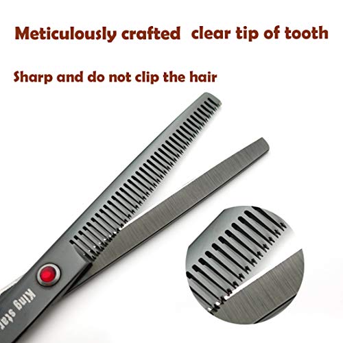 7.0in Titanium Professional dog Grooming Scissors set,Straight & Thinning & Curved scissors 4pcs set for Dog grooming