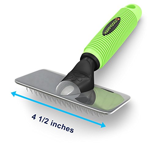 Slicker Dog Brush for Shedding Short Hair & Long Hair - Cat Brush & Dog Grooming Supplies, Deshedding for Single or Double Coated Dogs & Cats - Undercoat Rake for Your Pet