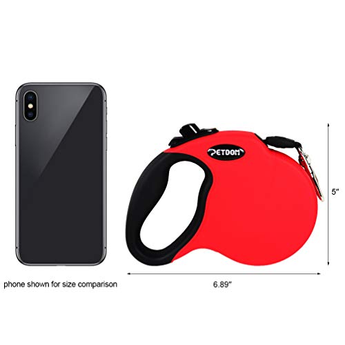 PETDOM Pet Hair Remover Brush - Integrated Sturdy Handle Double Sided with Self-Cleaning Base - Dog Cat Fur & Lint Removal for Clothes, Couch, Furniture (Red)