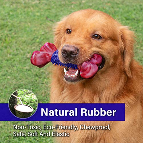 Tough Dog Toys for Aggressive Chewers Large Breed, Apasiri Dog Chew Toys, Durable Dog Toys, Dog Bones Made with Nylon and Rubber, Big Indestructible Dog Toy, Medium Puppy Chew Toys Teething chew Toys