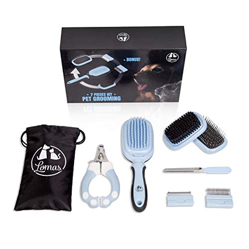 Lomas Professional Pet Grooming Kit for Cats and Dogs (Blue)
