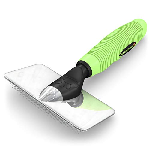 Slicker Dog Brush for Shedding Short Hair & Long Hair - Cat Brush & Dog Grooming Supplies, Deshedding for Single or Double Coated Dogs & Cats - Undercoat Rake for Your Pet