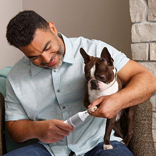 AKKTOL Dog Nail Grinder, Low Noise Dog Nail Trimmer Dog Nail File for Dog and Cat, 20H Working Time Rechargeable Painless Step-Less Speed Regulation Dog Nail Grinder