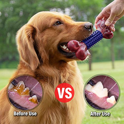 Tough Dog Toys for Aggressive Chewers Large Breed, Apasiri Dog Chew Toys, Durable Dog Toys, Dog Bones Made with Nylon and Rubber, Big Indestructible Dog Toy, Medium Puppy Chew Toys Teething chew Toys